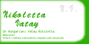 nikoletta vatay business card